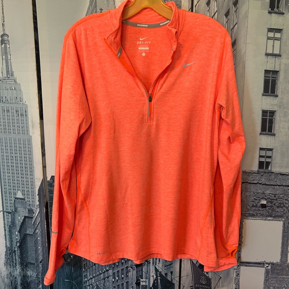 Nike Women’s Dri-FIT 1/4 Zip Pullover - Coral/Orange